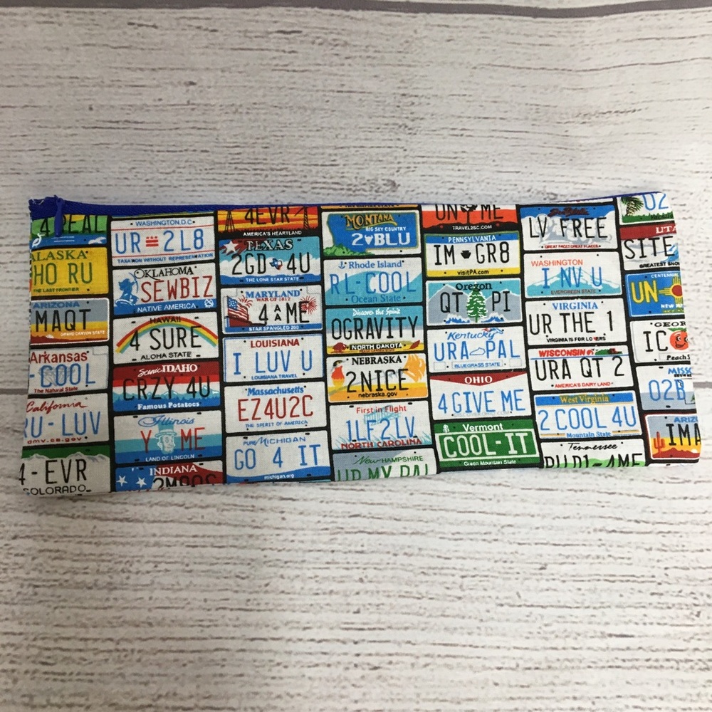 License plates pencil case-NEW-Handmade-Personalized FREE